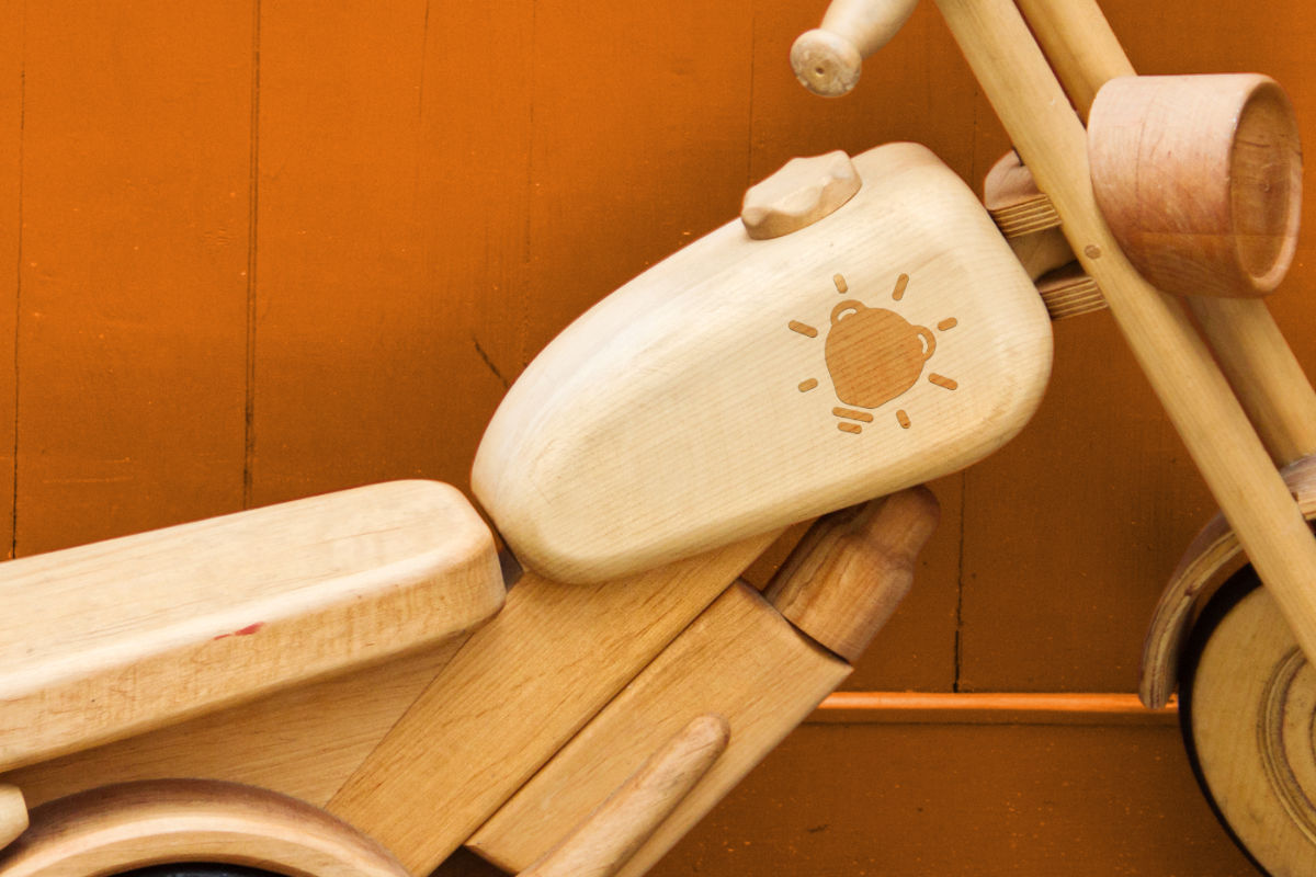bicycle wooden toy